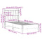 vidaXL Bookcase Bed without Mattress White 75x190 cm Small Single Solid Wood Pine