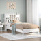 vidaXL Bookcase Bed without Mattress White 75x190 cm Small Single Solid Wood Pine