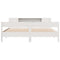 vidaXL Bookcase Bed without Mattress White 200x200cm Solid Wood Pine