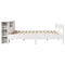 vidaXL Bookcase Bed without Mattress White 200x200cm Solid Wood Pine