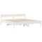 vidaXL Bookcase Bed without Mattress White 200x200cm Solid Wood Pine