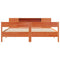 vidaXL Bookcase Bed without Mattress Wax Brown 200x200cm Solid Wood Pine
