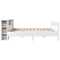 vidaXL Bookcase Bed without Mattress White 180x200 cm Super King Solid Wood Pine