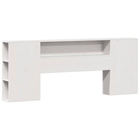 vidaXL Bookcase Bed without Mattress White 180x200 cm Super King Solid Wood Pine