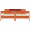 vidaXL Bookcase Bed without Mattress Wax Brown 180x200 cm Super King Solid Wood Pine
