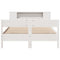vidaXL Bookcase Bed without Mattress White 160x200cm Solid Wood Pine