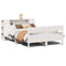 vidaXL Bookcase Bed without Mattress White 150x200 cm King Size Solid Wood Pine
