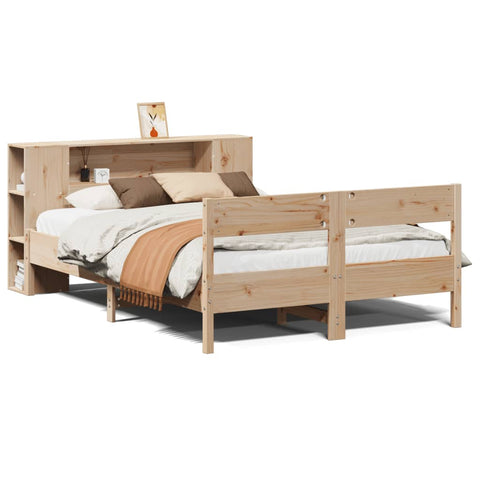 vidaXL Bookcase Bed without Mattress 120x200cm Solid Wood Pine