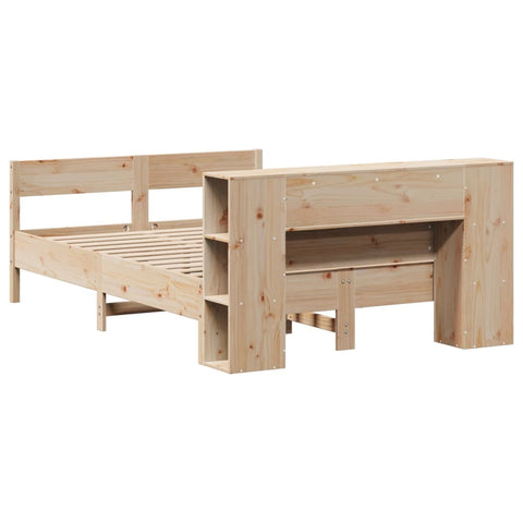 vidaXL Bookcase Bed without Mattress 120x200cm Solid Wood Pine