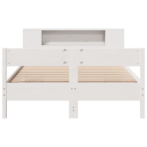 vidaXL Bookcase Bed without Mattress White 120x200cm Solid Wood Pine
