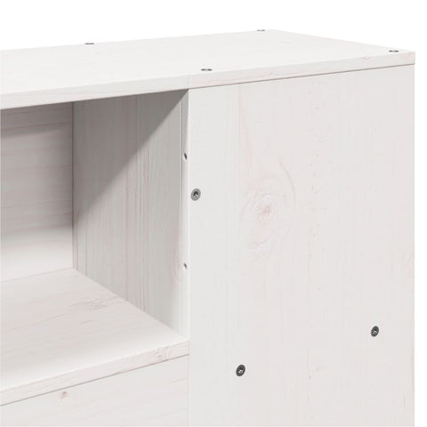 vidaXL Bookcase Bed without Mattress White 120x200cm Solid Wood Pine