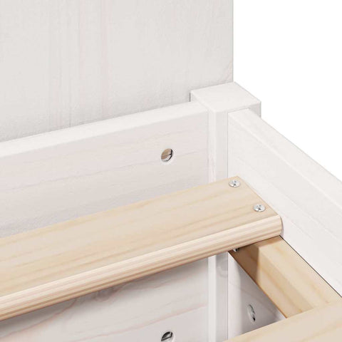 vidaXL Bookcase Bed without Mattress White 120x200cm Solid Wood Pine