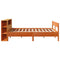 vidaXL Bookcase Bed without Mattress Wax Brown 135x190 cm Double Solid Wood Pine