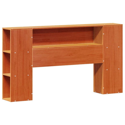 vidaXL Bookcase Bed without Mattress Wax Brown 135x190 cm Double Solid Wood Pine