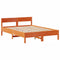 vidaXL Bookcase Bed without Mattress Wax Brown 135x190 cm Double Solid Wood Pine