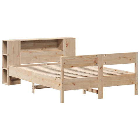 vidaXL Bookcase Bed without Mattress 120x190 cm Small Double Solid Wood Pine