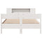 vidaXL Bookcase Bed without Mattress White 120x190 cm Small Double Solid Wood Pine