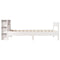 vidaXL Bookcase Bed without Mattress White 100x200cm Solid Wood Pine