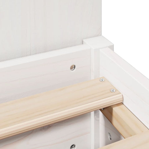 vidaXL Bookcase Bed without Mattress White 100x200cm Solid Wood Pine
