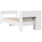 vidaXL Bookcase Bed without Mattress White 90x200cm Solid Wood Pine