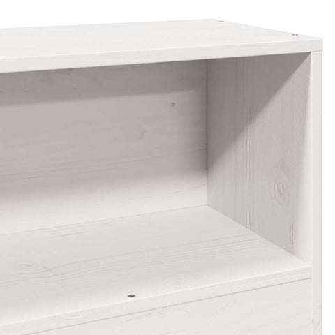 vidaXL Bookcase Bed without Mattress White 90x200cm Solid Wood Pine