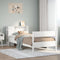 vidaXL Bookcase Bed without Mattress White 90x190 cm Single Solid Wood Pine