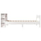 vidaXL Bookcase Bed without Mattress White 75x190 cm Small Single Solid Wood Pine