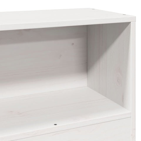 vidaXL Bookcase Bed without Mattress White 75x190 cm Small Single Solid Wood Pine