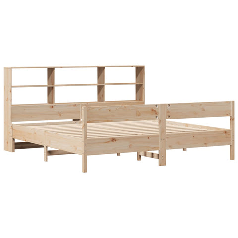 vidaXL Bookcase Bed without Mattress 200x200cm Solid Wood Pine