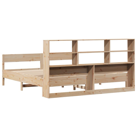 vidaXL Bookcase Bed without Mattress 200x200cm Solid Wood Pine