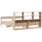 vidaXL Bookcase Bed without Mattress 200x200cm Solid Wood Pine