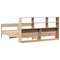 vidaXL Bookcase Bed without Mattress 180x200 cm Super King Solid Wood Pine