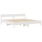 vidaXL Bookcase Bed without Mattress White 180x200 cm Super King Solid Wood Pine