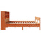 vidaXL Bookcase Bed without Mattress Wax Brown 180x200 cm Super King Solid Wood Pine