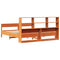 vidaXL Bookcase Bed without Mattress Wax Brown 180x200 cm Super King Solid Wood Pine