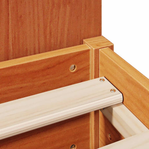 vidaXL Bookcase Bed without Mattress Wax Brown 180x200 cm Super King Solid Wood Pine