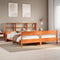 vidaXL Bookcase Bed without Mattress Wax Brown 180x200 cm Super King Solid Wood Pine