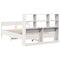 vidaXL Bookcase Bed without Mattress White 160x200cm Solid Wood Pine