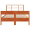 vidaXL Bookcase Bed without Mattress Wax Brown 160x200cm Solid Wood Pine
