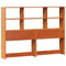 vidaXL Bookcase Bed without Mattress Wax Brown 160x200cm Solid Wood Pine
