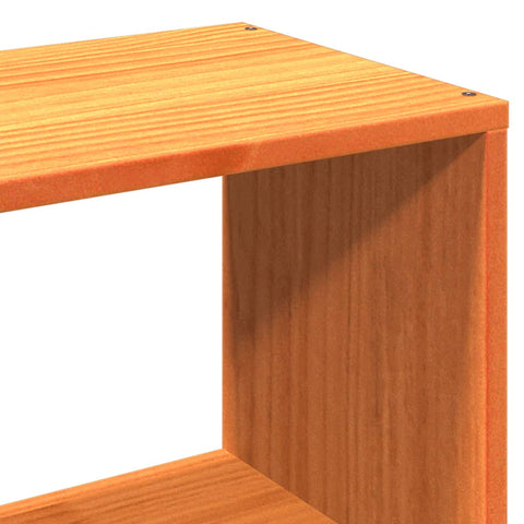 vidaXL Bookcase Bed without Mattress Wax Brown 160x200cm Solid Wood Pine
