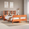 vidaXL Bookcase Bed without Mattress Wax Brown 160x200cm Solid Wood Pine