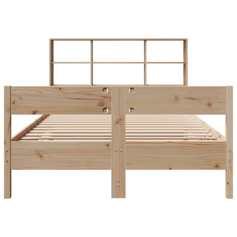 vidaXL Bookcase Bed without Mattress 150x200 cm King Size Solid Wood Pine