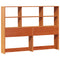 vidaXL Bookcase Bed without Mattress Wax Brown 150x200 cm King Size Solid Wood Pine