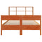 vidaXL Bookcase Bed without Mattress Wax Brown 120x200cm Solid Wood Pine