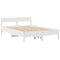 vidaXL Bookcase Bed without Mattress White 140x190cm Solid Wood Pine