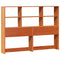 vidaXL Bookcase Bed without Mattress Wax Brown 120x190 cm Small Double Solid Wood Pine