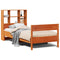 vidaXL Bookcase Bed without Mattress Wax Brown 90x190 cm Small Single Solid Wood Pine