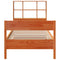 vidaXL Bookcase Bed without Mattress Wax Brown 90x190 cm Small Single Solid Wood Pine