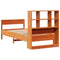 vidaXL Bookcase Bed without Mattress Wax Brown 90x190 cm Small Single Solid Wood Pine